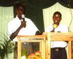 David Kayando with interpreter