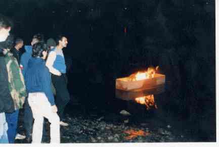 Coffins ahoy, it's Benedicimus, and the dummy's on fire in the hold. 